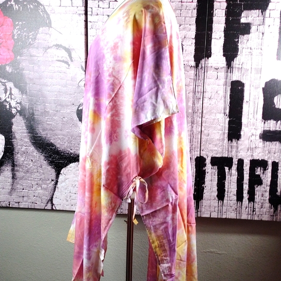 Torrid Pink Tie Dye Longline Ruana 3X - Picture 2 of 6